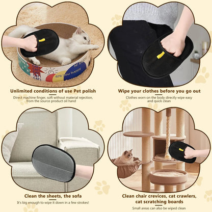 Pet Grooming Gloves – Dual-Sided Pet Hair Remover