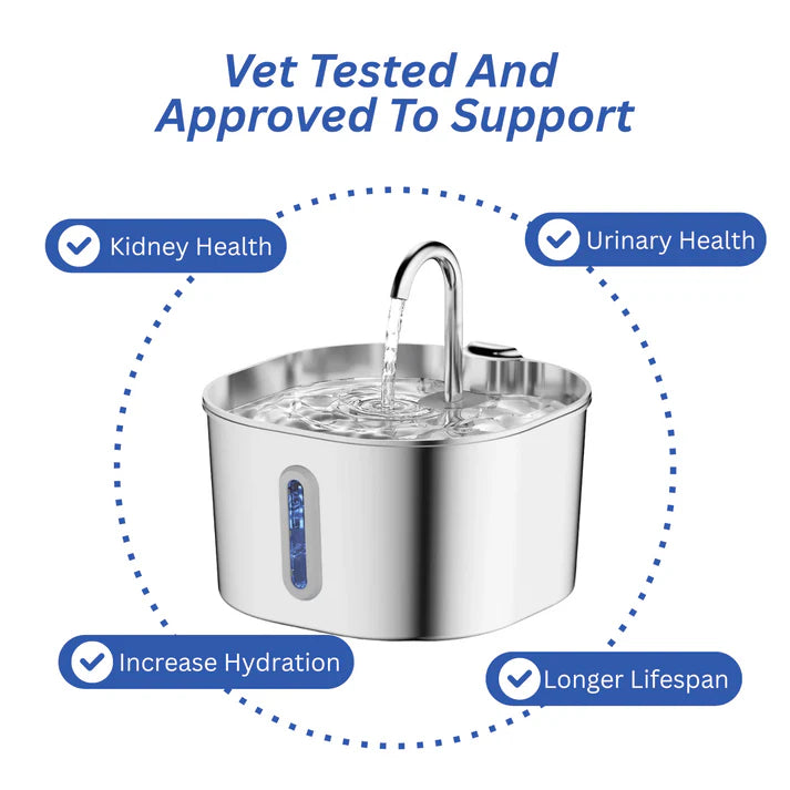 Purrivive™ Stainless Steel Fountain