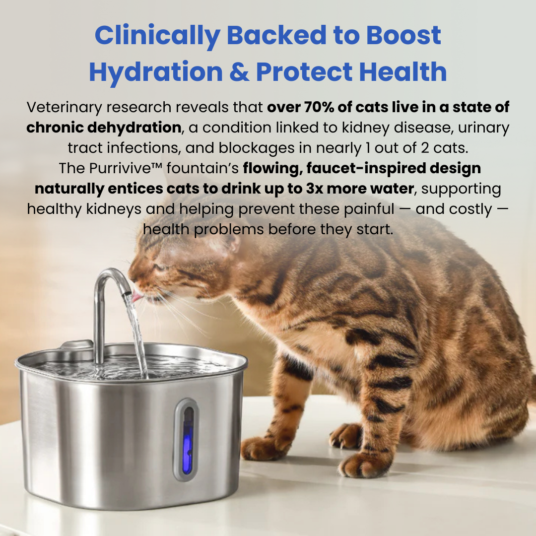 Purrivive™ Stainless Steel Fountain