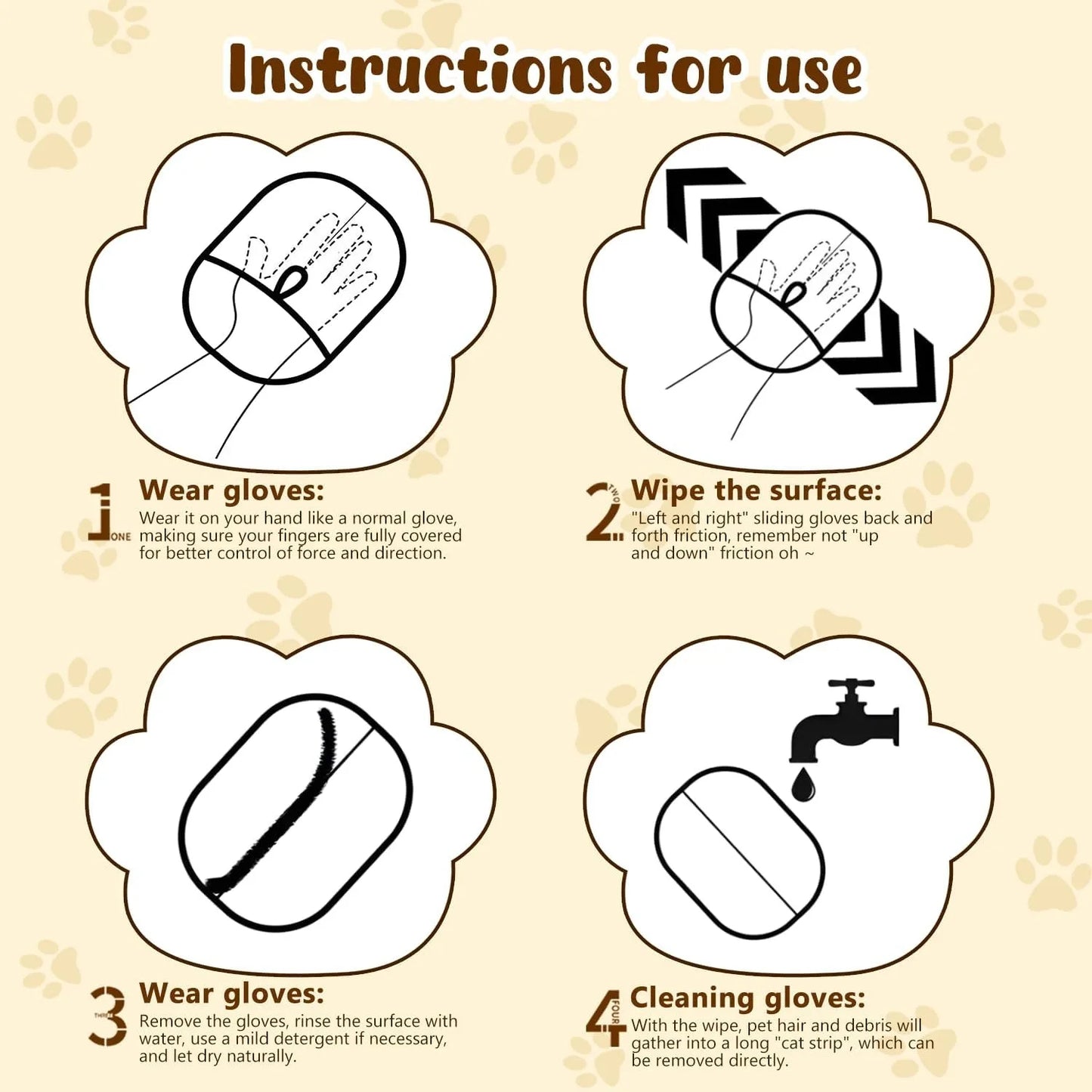 Pet Grooming Gloves – Dual-Sided Pet Hair Remover
