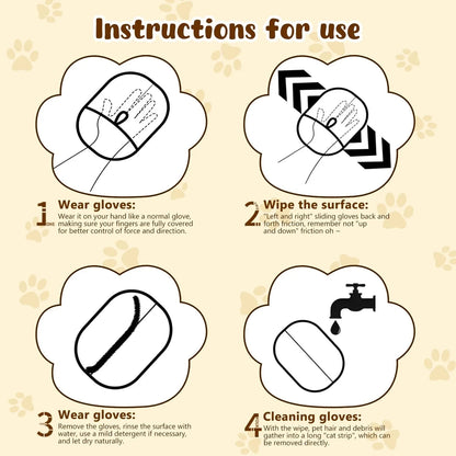 Pet Grooming Gloves – Dual-Sided Pet Hair Remover