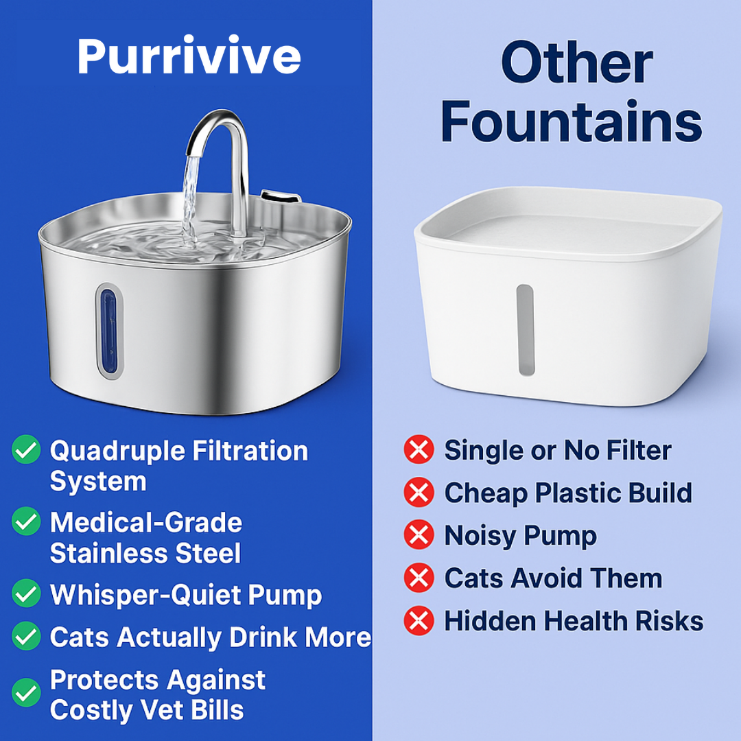 Purrivive™ Stainless Steel Fountain