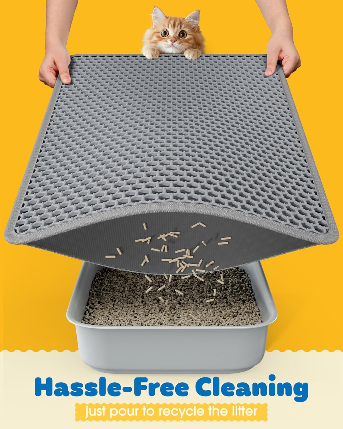Double-Layer Cat Litter Trapping Mat