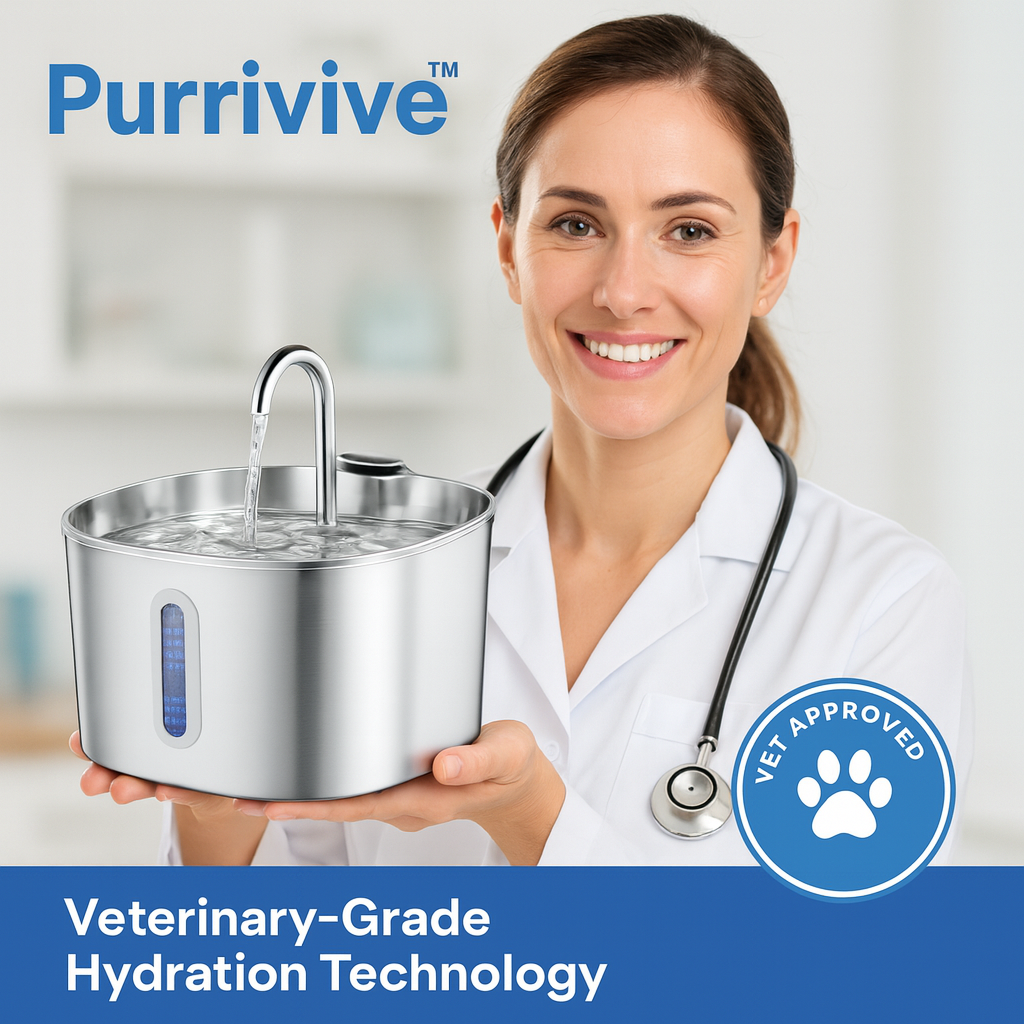 Purrivive™ Stainless Steel Fountain